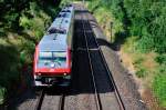 610 012 und eine Schwestermaschine als RE 3697 nach Regensburg Hbf bei Weiden (Oberpf), 14.07.2013