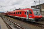 Hier 610 505-0 als Leerzug, abgestellt am 18.8.2014 in Hof Hbf.