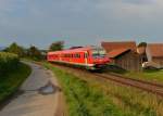 610 009 als RE nach Furth im Wald am 06.09.2014 bei Kothmaißling.