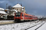 611 020 mit 010 als RE nach Donaueschingen, am 16.12.18 in Ulm-Söflingen