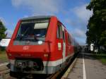 Br 611 015-9 mit RB nach Rottweil in Lffingen am 14.09.2008 