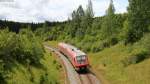 611 038-1 als RE 22306 (Neustadt(Schwarzw)-Rottweil) bei Dggingen 14.7.12