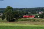 611 015 als RE 22302 (Neustadt-Rottweil) bei Rtenbach. Aufgenommen am 14.08.2012.