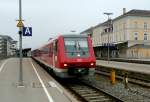 Blick nach Osten auf 611 023 in Friedrichshafen Stadt am 5.4.13.