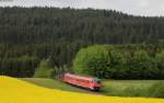 611 002-6 als RE 22313 (Rottweil-Neustadt(Schwarzw)) bei Unadingen 16.5.15