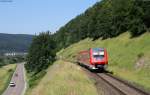 611 020-9  als IRE 3205 (Triberg-Ulm Hbf) bei Gershausen 2.7.15