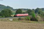 Ein unbekannter Triebwagen der Baureihe 611 als Überführungsfahrt nach Hof bei Pechbrunn, 18.09.2014