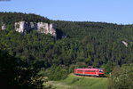 611 011-8 und 611 019-1 als IRE 3215 (Neustadt(Schwarzw)-Ulm Hbf) bei Fridingen 23.6.16 