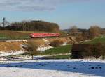 Zwei 611er als IRE nach Lindau am 05.01.2015 unterwegs bei Gensenweiler.