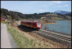 612 als RE 3288 bei Bühl am Alpsee am 20.3.2017 um 13.49 Uhr n ach Lindau.