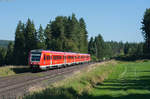 612 488 als RE3694 von Regensburg nach Hof Hbf bei Pechbrunn, 27.08.2016