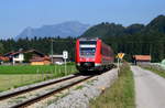 612 149 als RE 3885 Ulm Hbf - Oberstdorf am 24.09.2016 kurz hinter Langenwang