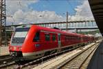 . In Ulm steht Triebzug 612 589 zur Abfahrt bereit.  05.09.2017 (Hans)