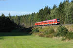 612 141 als RE 3434 von Hof nach Nürnberg bei Kirchenlamitz Ost, 29.09.2016