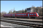 Betriebspause für 612614 im Bahnhof Bayreuth am 24.2.2018.