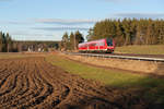 612 463 als RE 3434 von Hof Hbf nach Nürnberg Hbf bei Marktleuthen, 26.02.2017