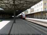 Bahnhof Freiberg(Sachsen) Bahnsteig 1 und 2 mit IRE 17049 nach Dresden bestehend aus 612 110/610 (fhrend) und 612 068/568.