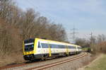 612 108-0, 612 019-9 und 612 128-8 als IRE 3255/IRE22481 (Stuttgart Hbf-Aulendorf/Rottenburg(Neckar)) bei Großbettlingen 22.3.18