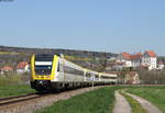 612 109-8; 612 142-9 und 612 122-1 als IRE 3260 (Aulendorf-Stuttgart Hbf) bei Scheer 20.4.19