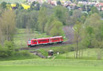 Es müsste 612 482 gewesen sein, der als RE Hof - Bamberg bei Förbau die Brücke über die Förmitz überfährt.