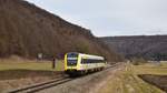 612 054 als RE Ulm - Sigmaringen kurz vor Schelklingen.