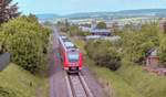 „Nachschuss“ in Salz auf den am 24.5.06 nach Schweinfurt weiter fahrenden 612 600.