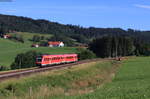 612 074-4 als RE 57580 (München Hbf- Kempten(Allgäu)Hbf) bei Ellenberg 8.7.20