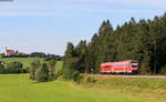 612 076-0 als RB 57442 (Buchloe-Oberstdorf) bei Riedels 13.7.20