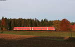 612 012-4 als RE 3283 (Lindau Hbf-Augsburg Hbf) bei Riedhirsch 25.10.20