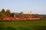 Zwei Triebwagen der Br 612 bei Stein/Immenstadt (Allgäu).