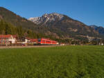 Am Abend des 9.4.2017 war ein unbekannter 612 als RE 3397 auf dem Weg von Oberstdorf nach Nürnberg.