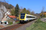 612 122-1 und 612 054-6 als RE 3220 (Ulm Hbf-Donaueschingen) bei Gutenstein 26.4.21