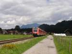 Ein 612 rast bei Langewang richtung Oberstdorf.