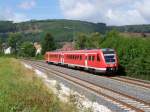 Br.612 589-2 bei der Ausfahrt aus Oberkochen.