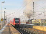 DB 612 526 als RE 3802 von Mellrichstadt Bf nach Erfurt Hbf, am 24.01.2015 in Neudietendorf.