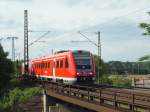 612 636 als RE 3315 Saarbrcken Hbf - Frankfurt(Main)Hbf kurz hinter der Mainbrcke zwischen Mainz-Bischofsheim und dem Abzw.