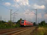 612 136 als RegionalExpress unterwegs von Mainz in Richtung Bingen im August 2009.