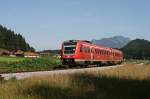 612 583 als RE 3937 am 16.08.2009 bei Langenwang im Allgu.