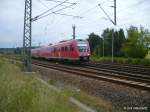 Ein IRE (BR 612) von Dresden nach Nrnberg durchfhrt den Bahnhof Niederwiesa mit scheinbar ohne eingeschalteter Neigetechnik.