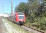 612 154-5/654-4 ,am 08.09.09 in Windischeschenbach zur Durchfahrt in Richtung Weiden (Oberpf) wegen Rckbau auf Gleis 1 von 2 Weichen heut auf Gleis 3