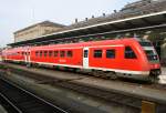 Der 612 567 steht abfahrbereit als RE in Hof Hbf, aufgenommen am 21.10.2009