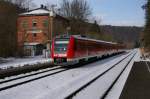 612 491 am 24.03.2008 in Rupprechtstegen.Das ehemalige Bahnhofsgebude wird heute als Wohnhaus genutzt.