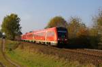 612 002 und 477 als RE Nrnberg-Furth im Wald am 20.10.2009 bei Sulzbach-Rosenberg.