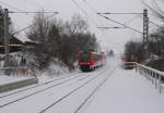 612 107 als Regionalexpress nach Hof in Werdau Nord.