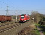 DB 612 954 + 612 566 als RE 34687 von Wrzburg Hbf nach Erfurt Hbf, bei Ingersleben; 07.04.2010