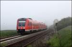 Nach der Ankunft um 7.30 Uhr in Neuenmarkt konnte 612 552/052 und ein Schwestertriebzug als RE 3041, Lichtenfels - Bayreuth Hbf/Hof Hbf, bei Untersteinbach abgelichtet werden.