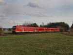 Der 612 604 und ein weiterer am 02.04.2010 unterwegs bei Zeitlarn.