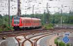 Zwei Dieseltriebwagen der BR 612 erreichen am 29.05.10 Weimar.