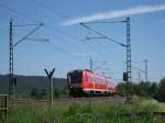 612 096 fuhr am 5.6.10 als RE 3488, mit 5 Minuten Versptung, nach Saalfeld.