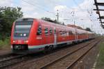 Ein 612er Duo mit 612 607 an der Spitze als RE von Leipzig nach Hof bei der Einfahrt in den Bahnhof Altenburg.